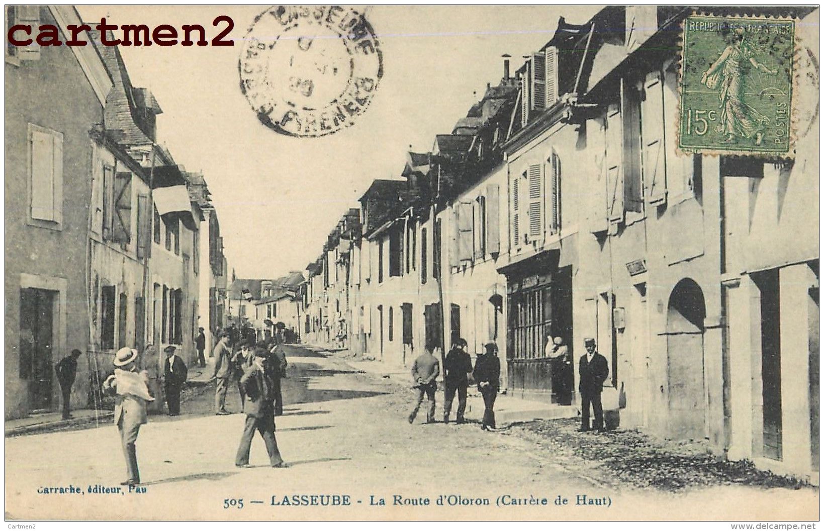 LASSEUBE LA ROUTE D'OLORON ANIMEE CARRERE DE HAUT 64 PYRENEES