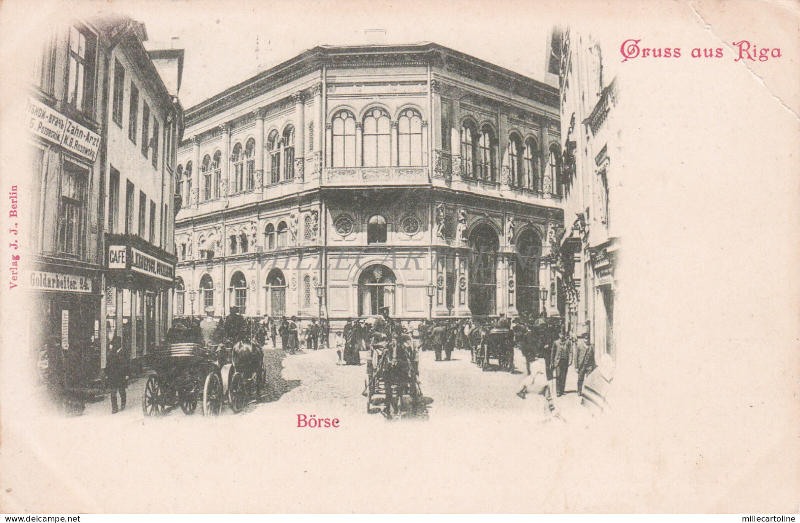 LATVIA - Gruss aus Riga, Borse, Postcard 1900