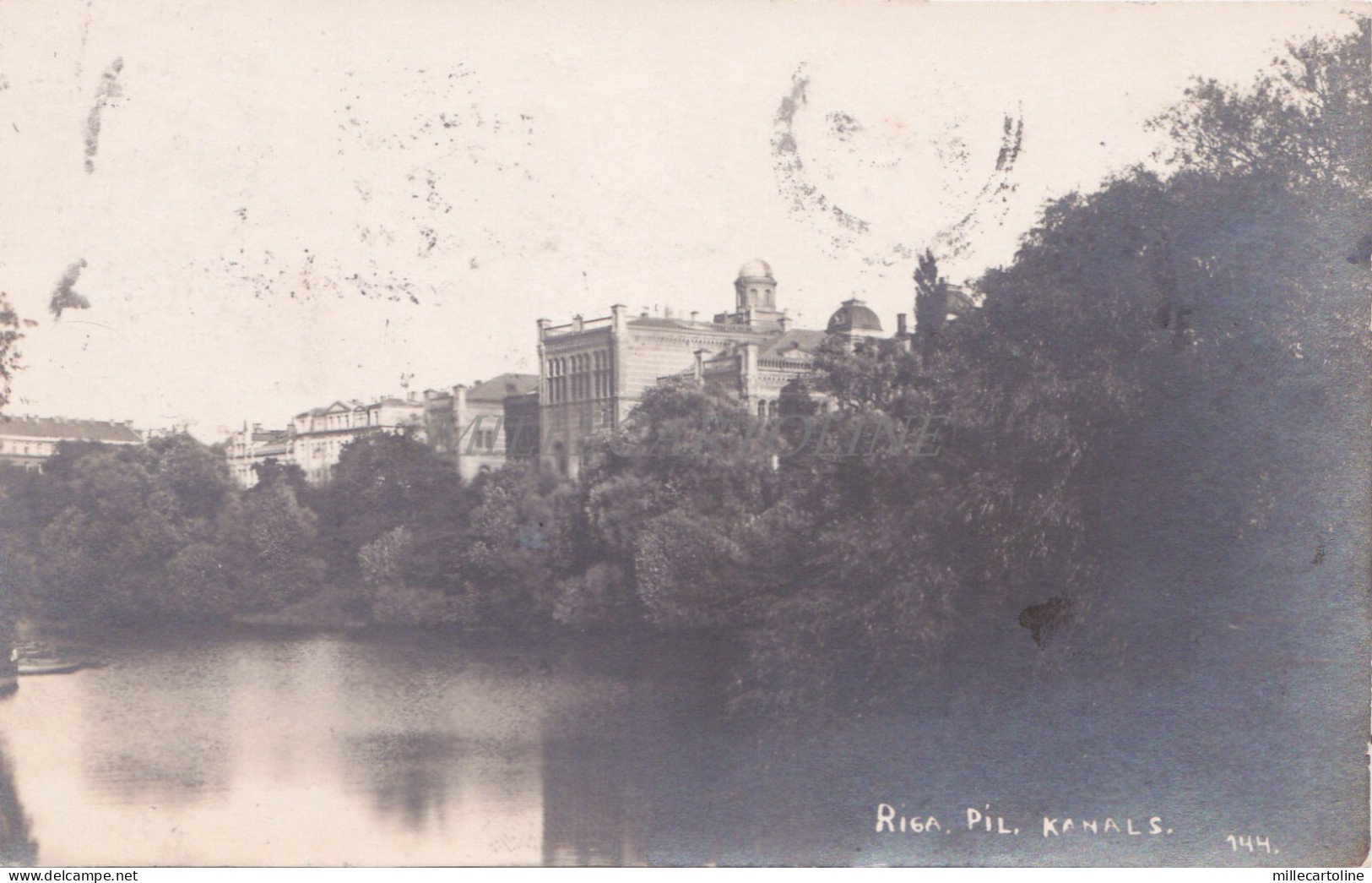 LATVIA - Riga, Pil. Kanals, Photo Postcard 1923