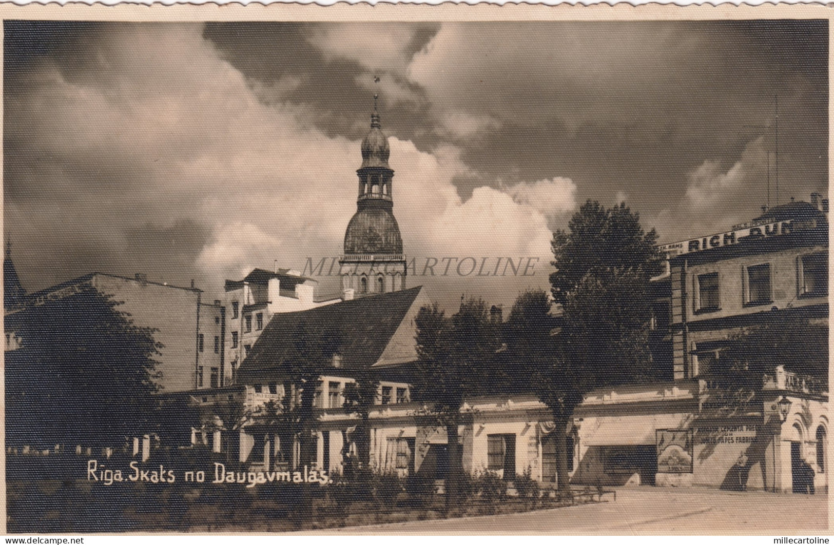 LATVIA - Riga - Skats no Daugavmalas 1936 Photo postcard RPPC