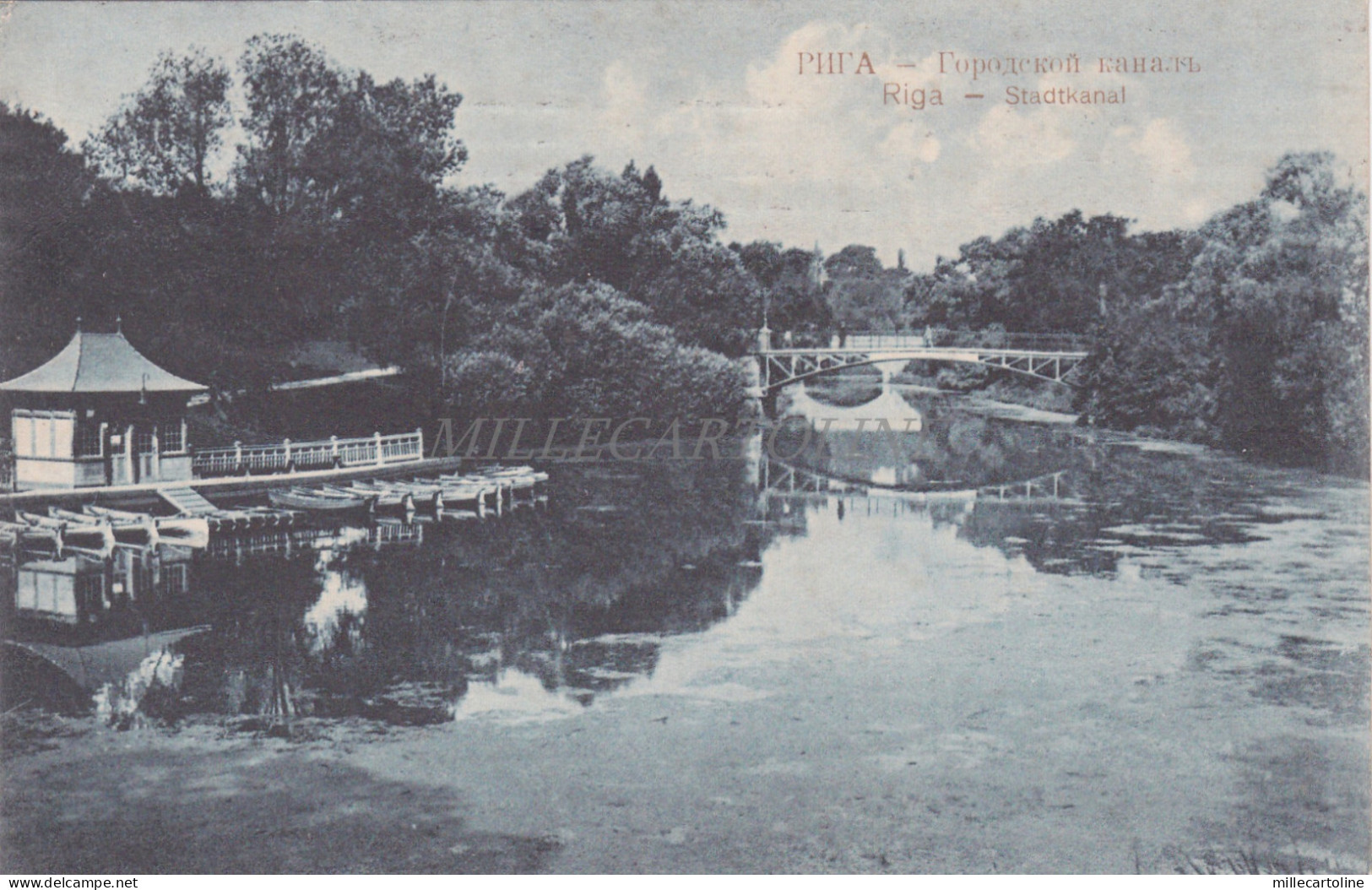 LATVIA - Riga, Stadtkanal, Postcard 1913