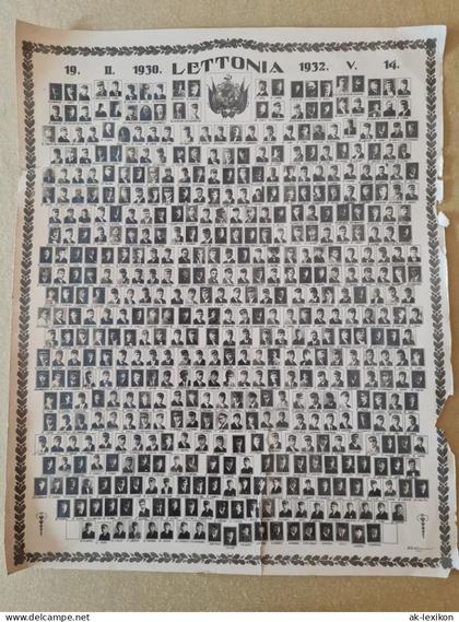 Riga Rīga Ри́га Burschenschaft Mitglieder Porträts LETTONIA 1932 Latvia Latvija