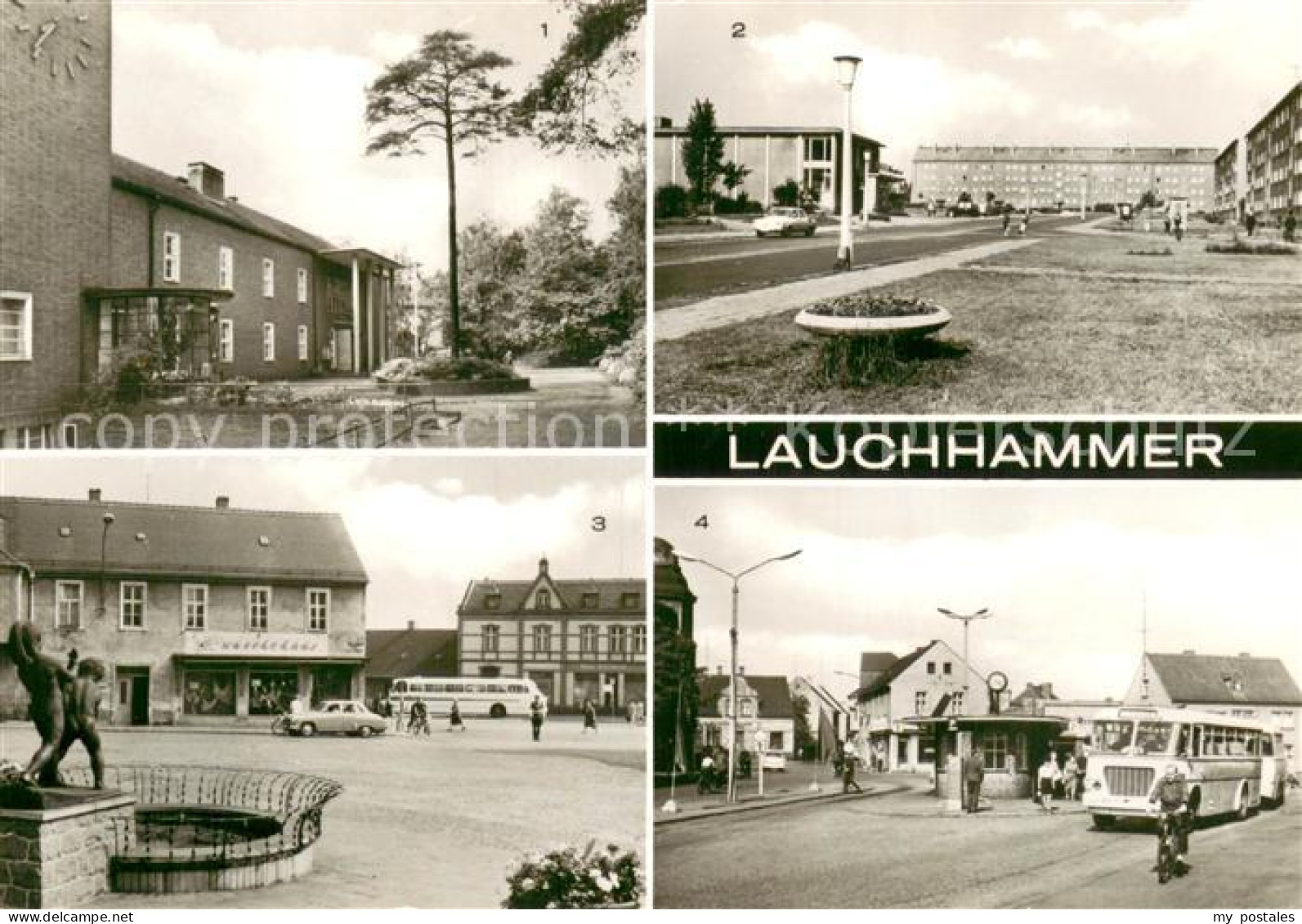 Lauchhammer Ernst Thaelmann Oberschule Bertolt Brecht Strasse mit Kaufhalle Cott