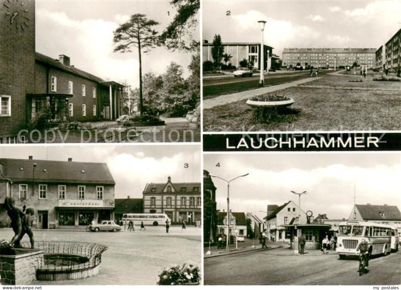 Lauchhammer Ernst Thaelmann Oberschule Bertolt Brecht Strasse mit Kaufhalle Cott