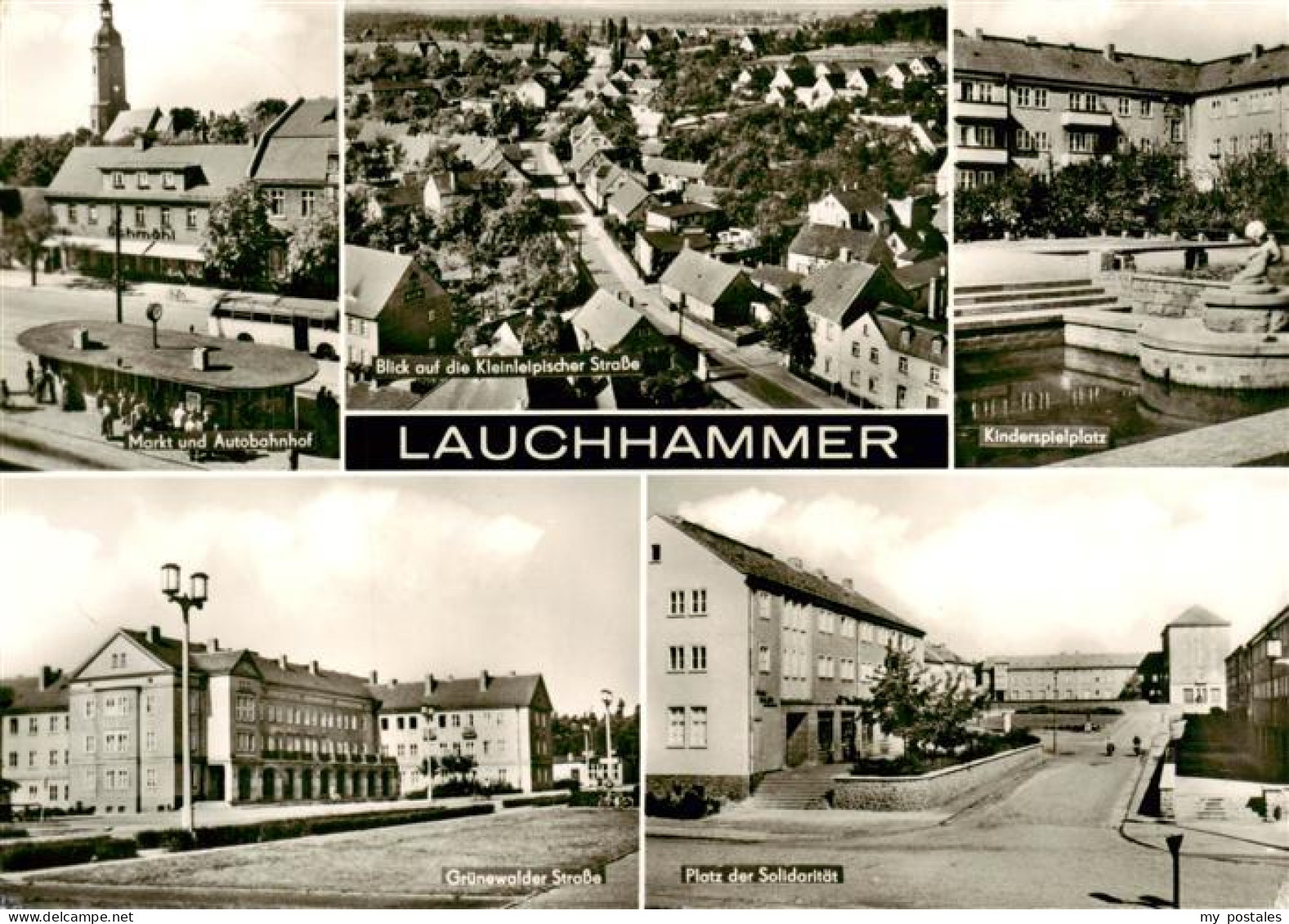 Lauchhammer Markt und Autobahnhof Kleinelipische Strasse Kinderspielplatz Gruene