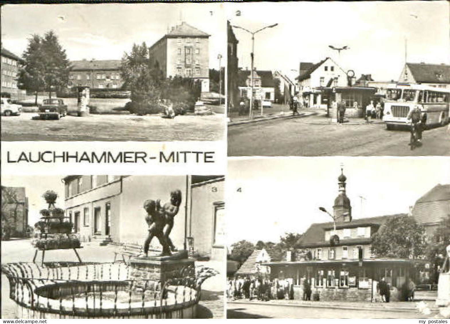Lauchhammer Mitte Bahnhof Platz x 1960