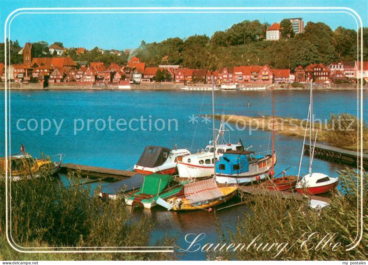 Lauenburg Elbe Bootsanlegestelle Unterstadt