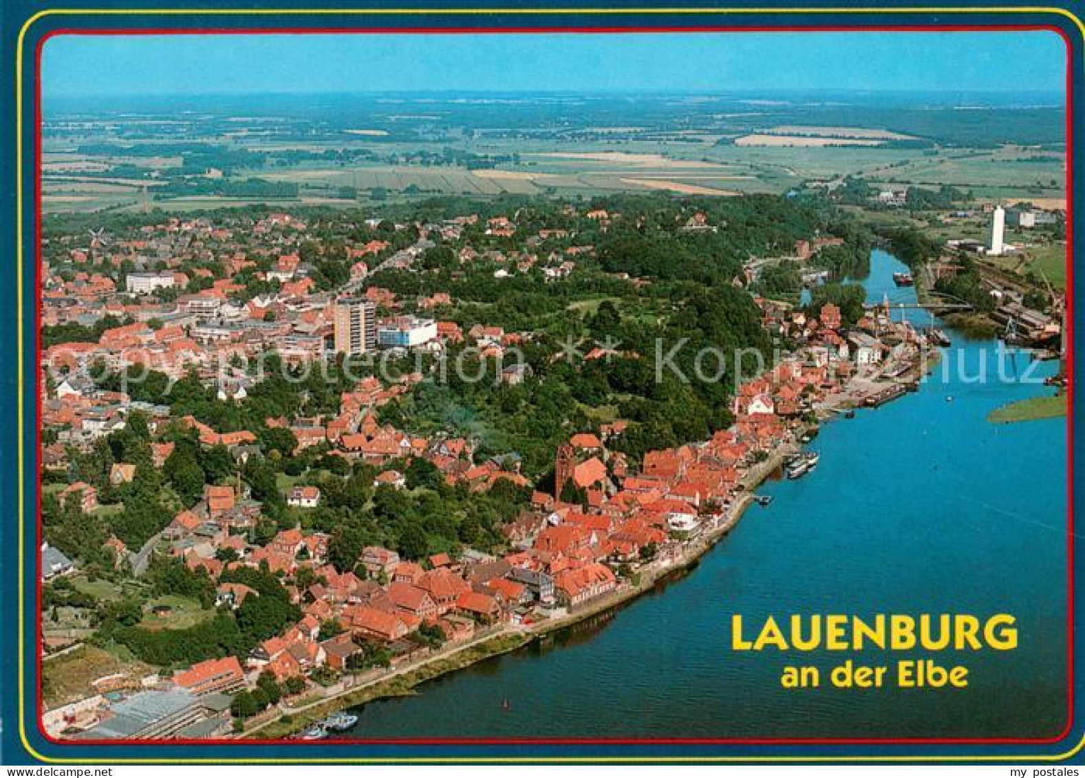 Lauenburg Elbe Fliegeraufnahme