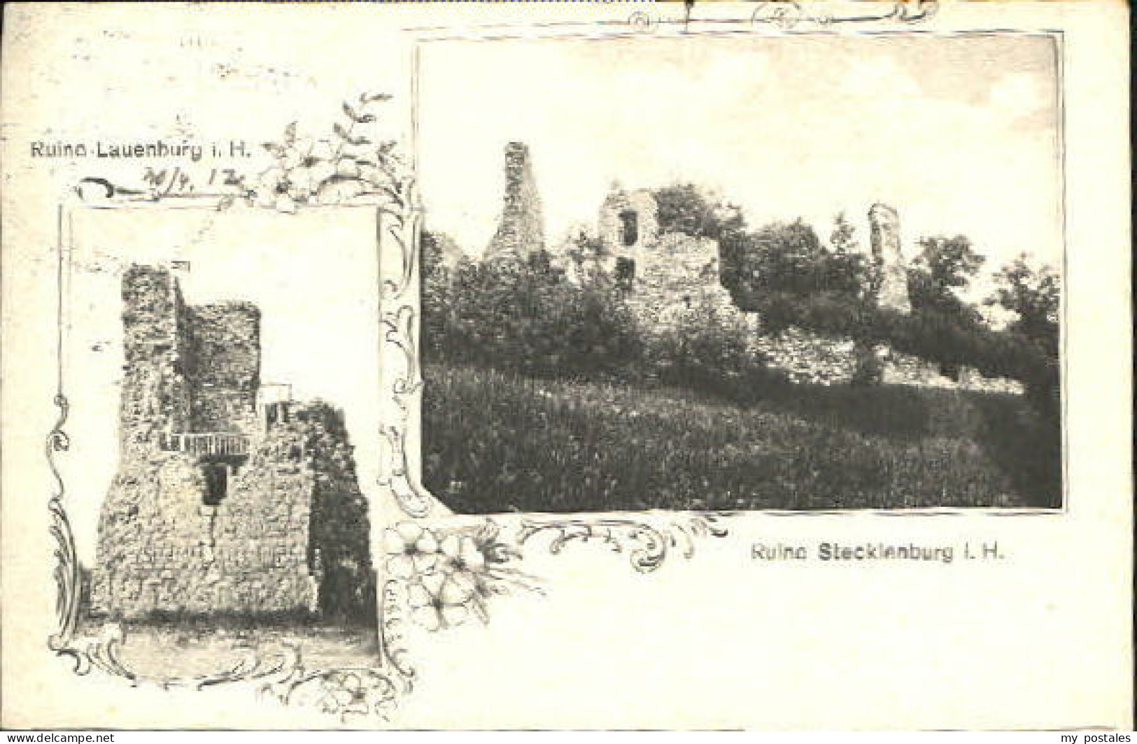 Lauenburg Elbe Lauenburg Stecklenburg Ruine x 1912