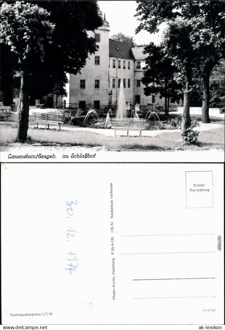 Lauenstein (Erzgebirge Altenberg (Erzgebirge) Schloß Lauenstein  Schloßhof 1974