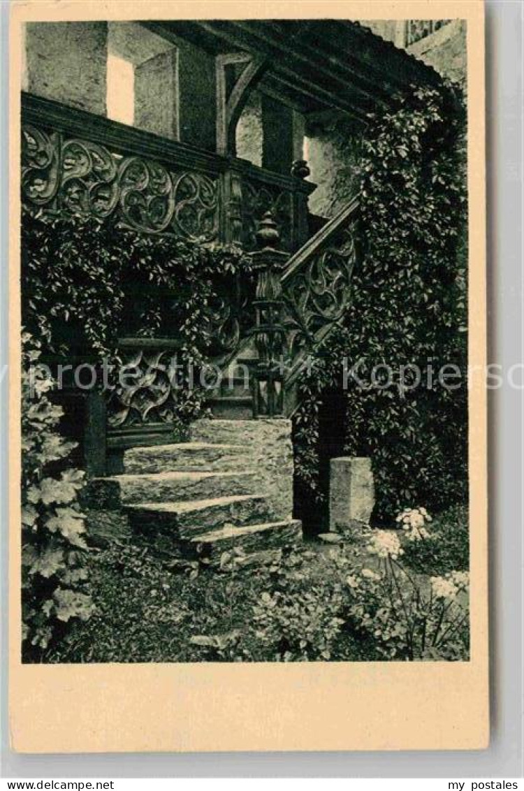 Lauenstein Oberfranken Burg Lauenstein Wehrgangtreppe