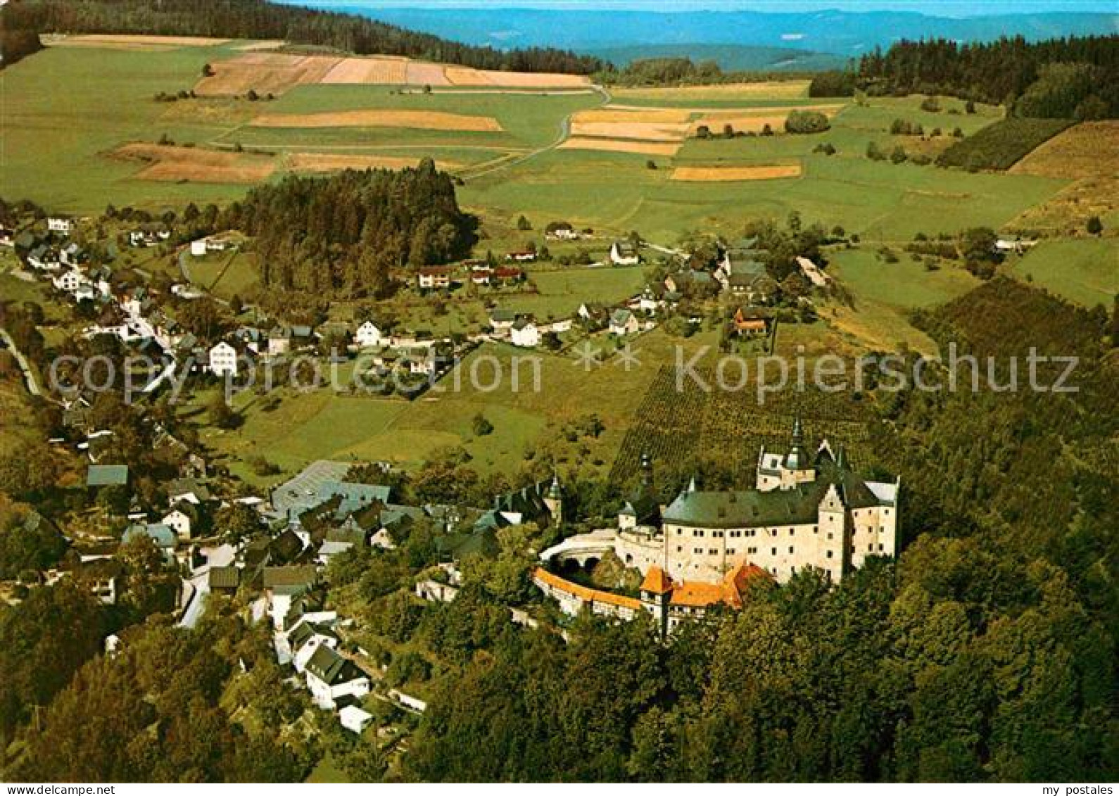 Lauenstein Oberfranken Burghotel Lauenstein Fliegeraufnahme