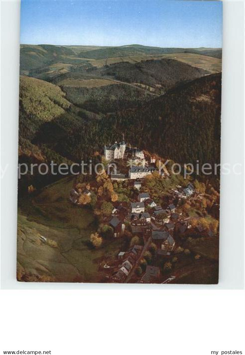 Lauenstein Oberfranken Burghotel Lauenstein Fliegeraufnahme