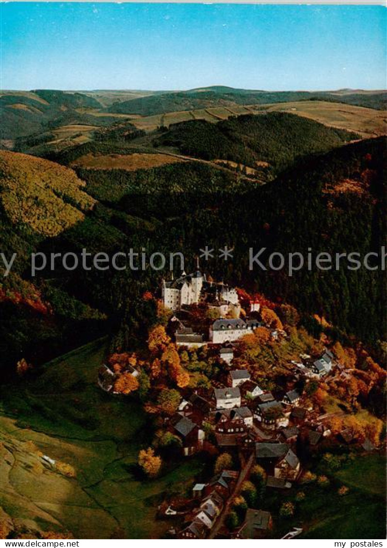 Lauenstein Oberfranken Burghotel Lauenstein Fliegeraufnahme