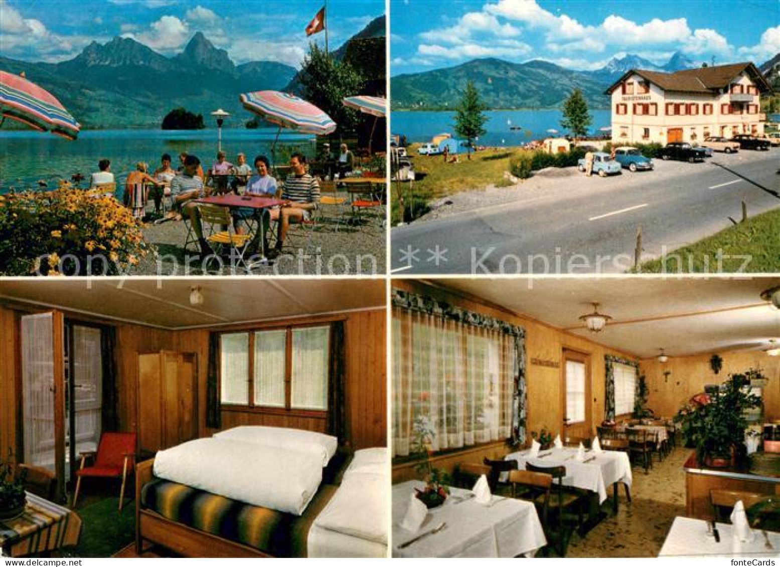 Lauerz Touristenhaus Rigiblick Terrasse Gastraeume