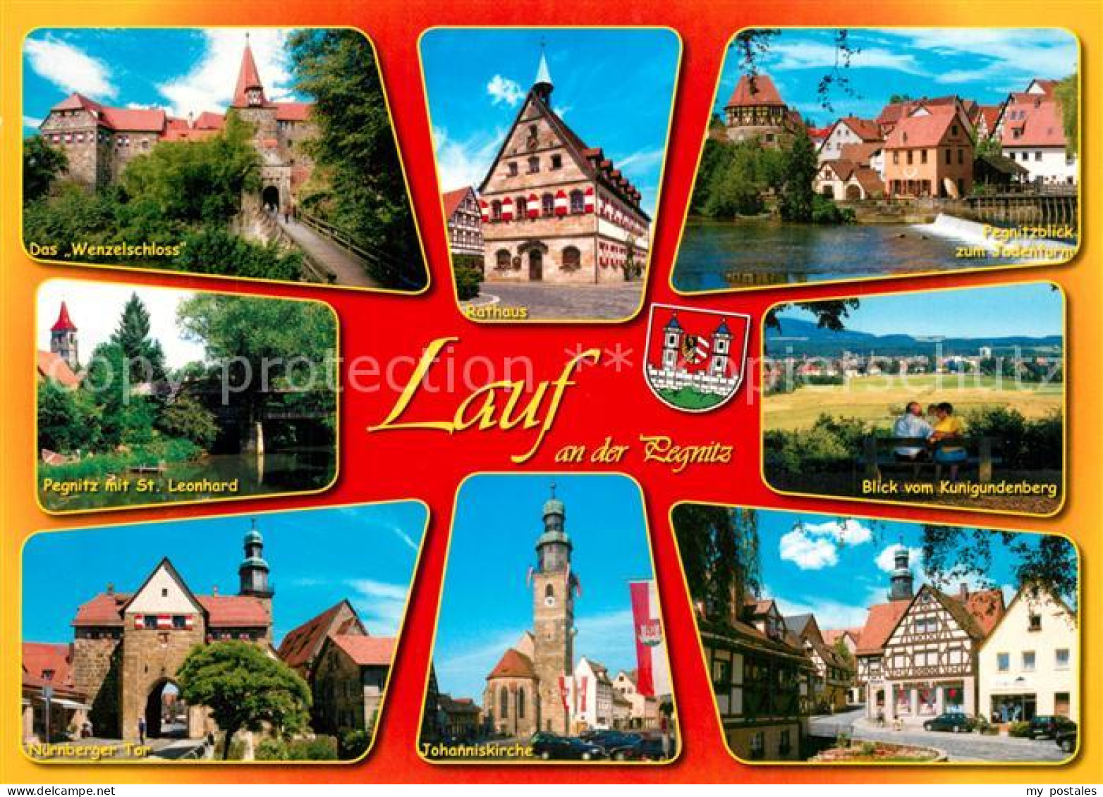 Lauf Pegnitz Wenzelschloss Rathaus Pegnitz Sankt Leonhard Nuernberger Tor