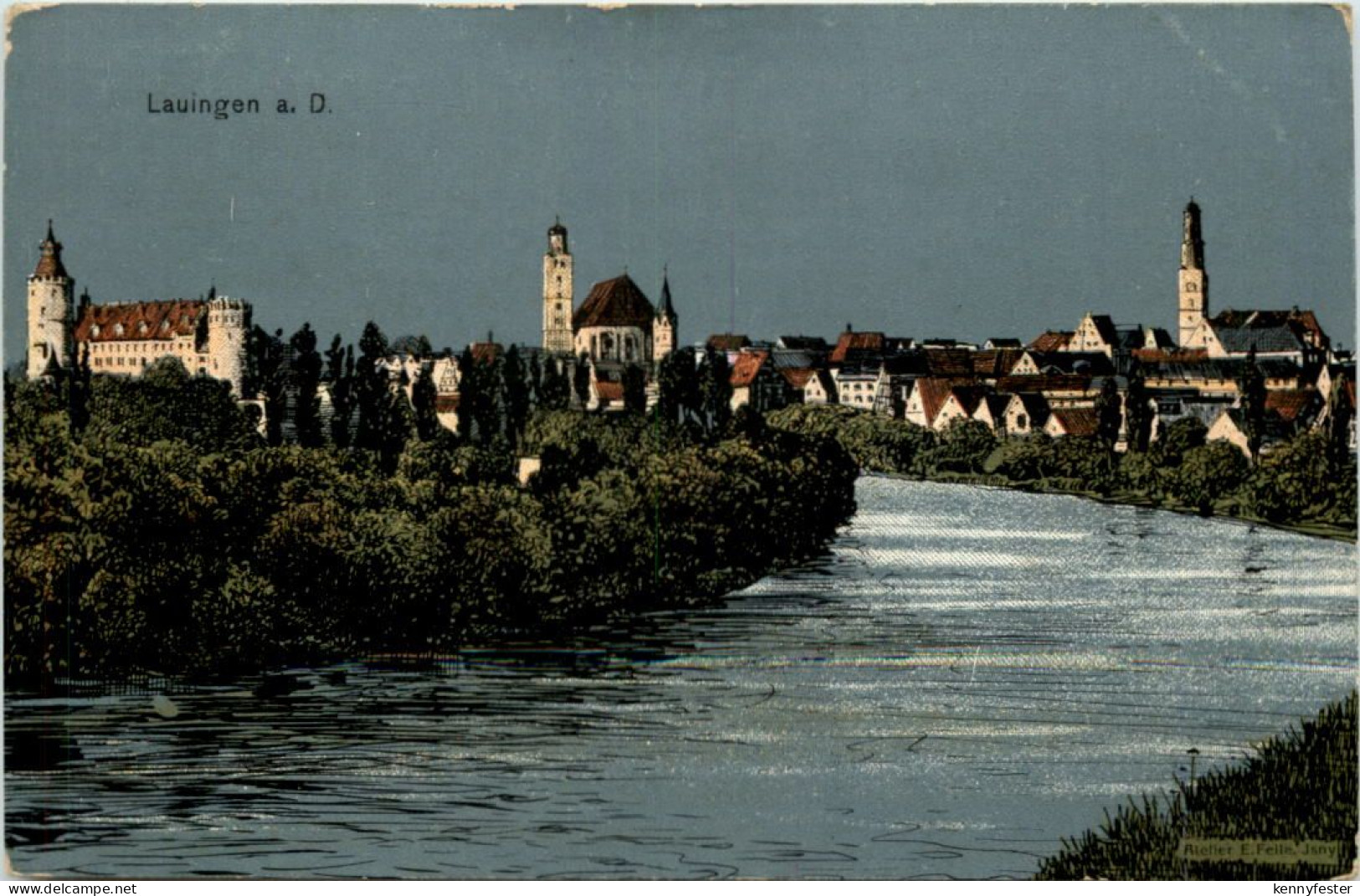Lauingen Donau - Künstler-AK Eugen Felle