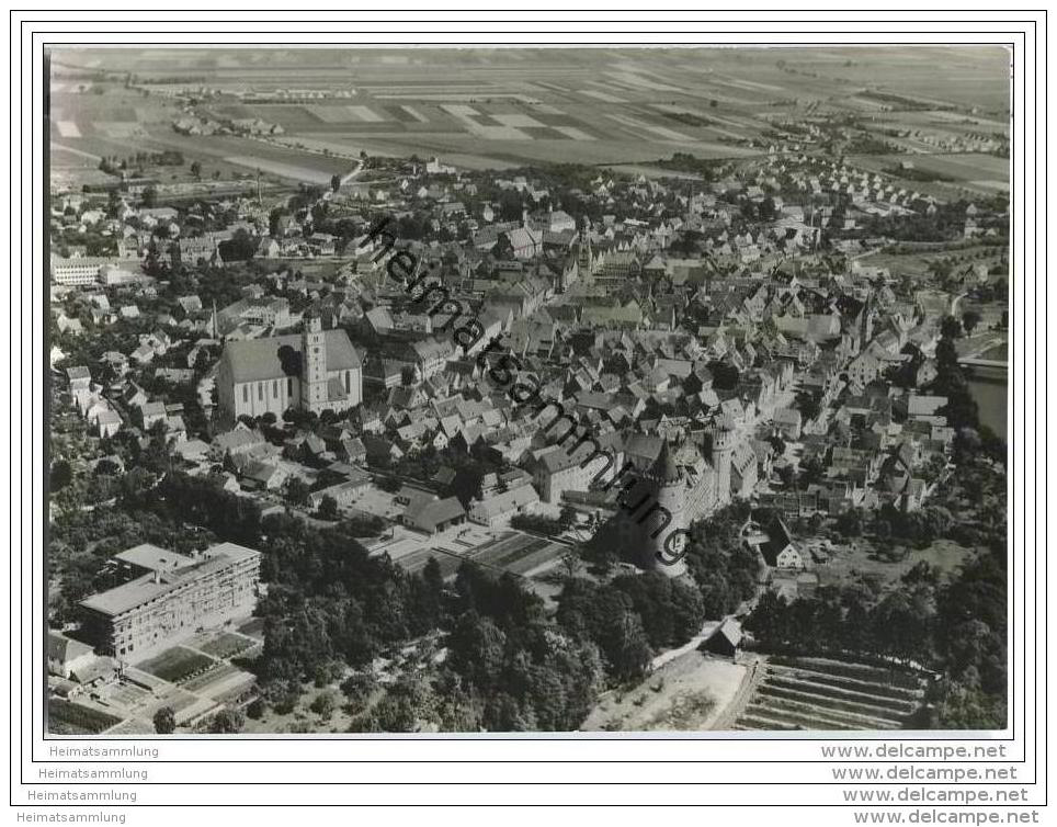 Lauingen (Donau) - Luftbild - Foto-AK Grossformat