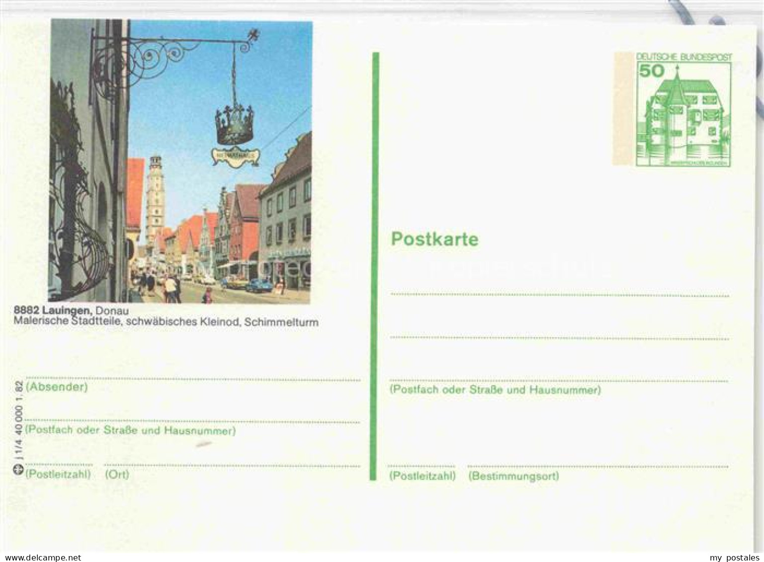 Lauingen Donau Motiv Stadtzentrum Schimmelturm