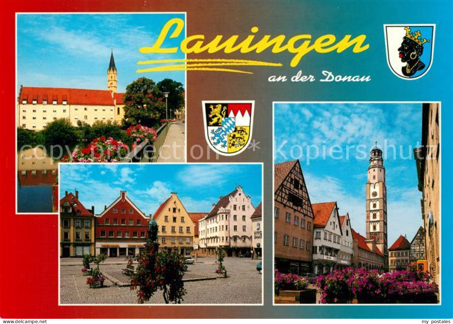 Lauingen Donau Schloss Stadtansichten