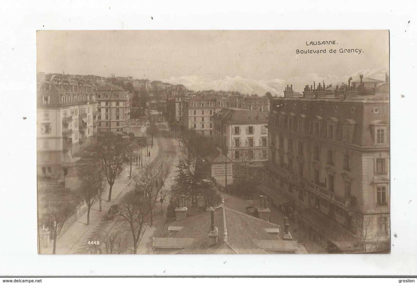 LAUSANNE 4442 CARTE PHOTO BOULEVARD DE GRANCY