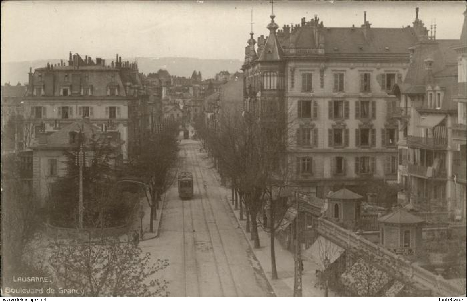 Lausanne VD Boulevard de Grancy Strassenbahn