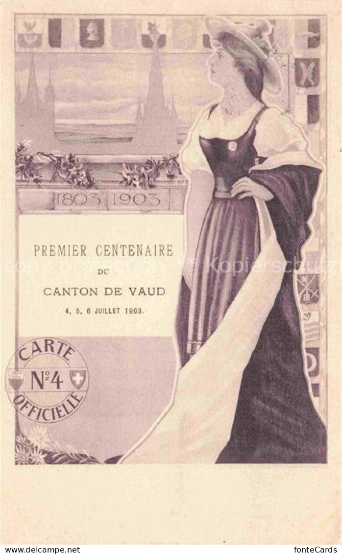 LAUSANNE VD Premier Centenaire du Canton de Vaud