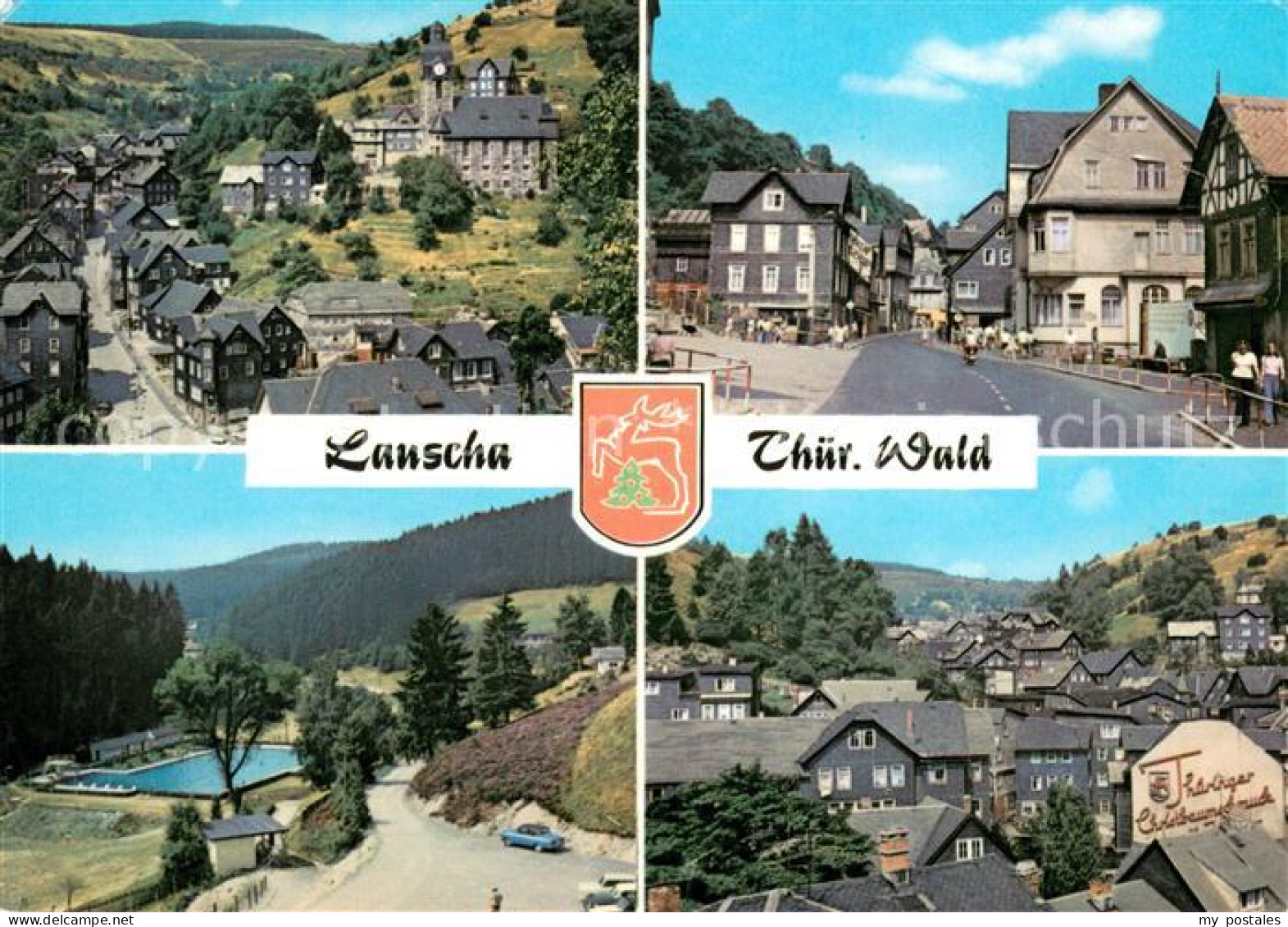 Lauscha Stadtansichten Freibad