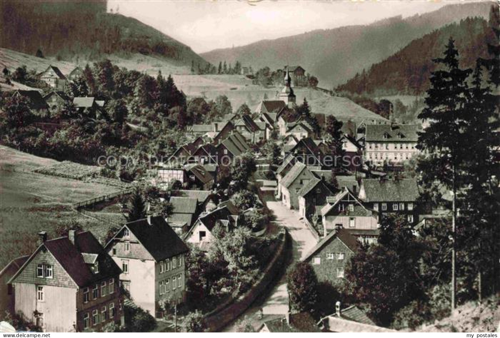 Lautenthal Harz Langelsheim Goslar Teilansicht Hoehenluftkurort Bischofstal