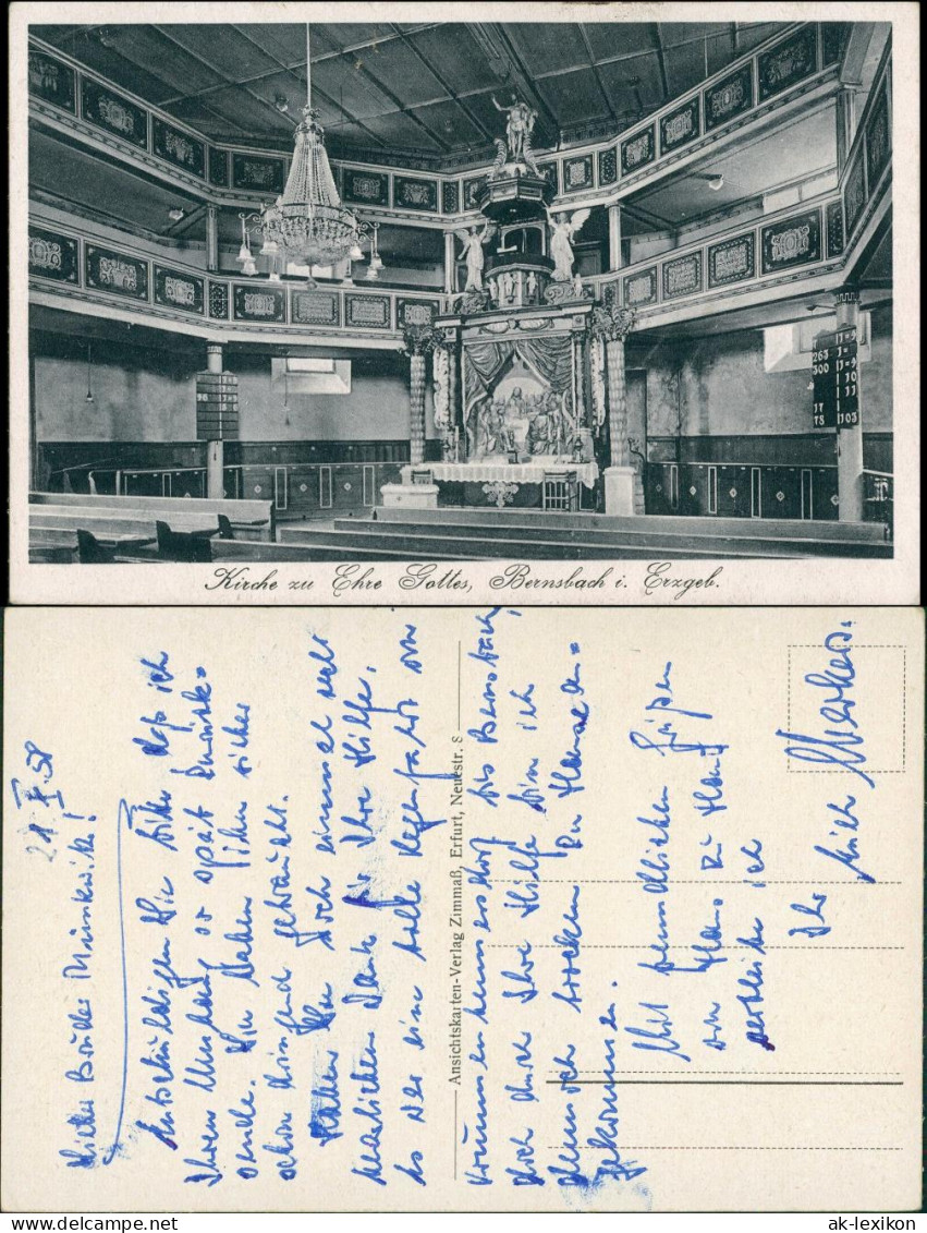 Lauter (Erzgebirge)-Lauter-Bernsbach Kirche zu Ehren Gottes - Altar 1940