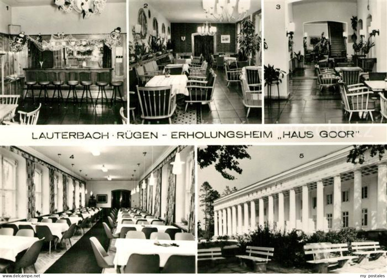 Lauterbach Ruegen Erholungsheim Haus Goor Bar Klubraum Wandelhalle Speisesaal
