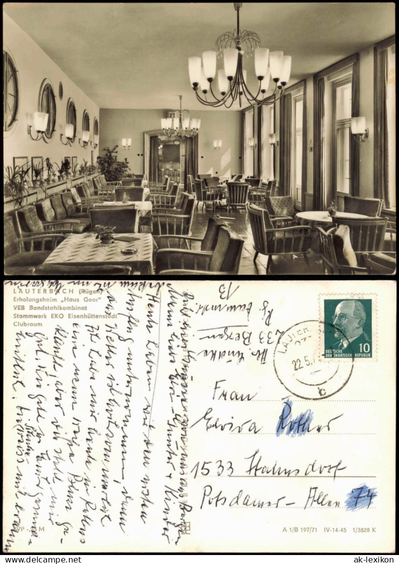 Lauterbach Rügen Putbus Clubraum Erholungsheim Goor VEB Bandstahlkombinat /1971