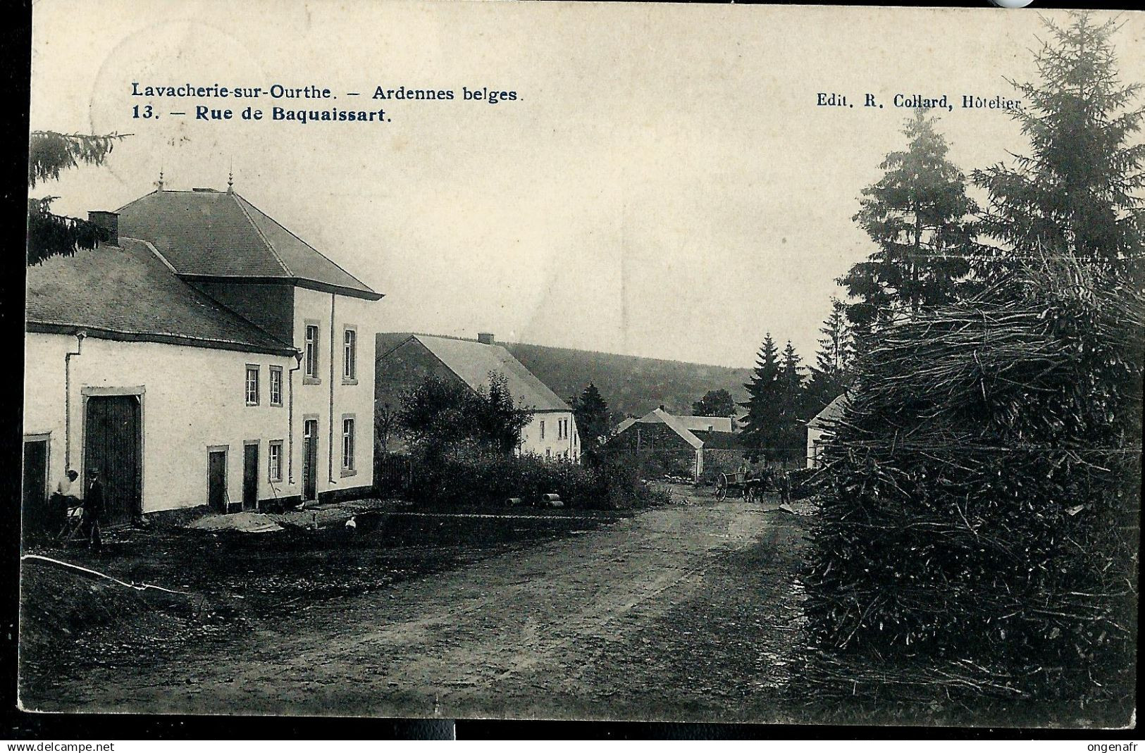 LAVACHERIE- Sur - Ourthe - Rue de Baquaissart  - obl. BACONFOY-TENNEVILLE - 27/08/1907