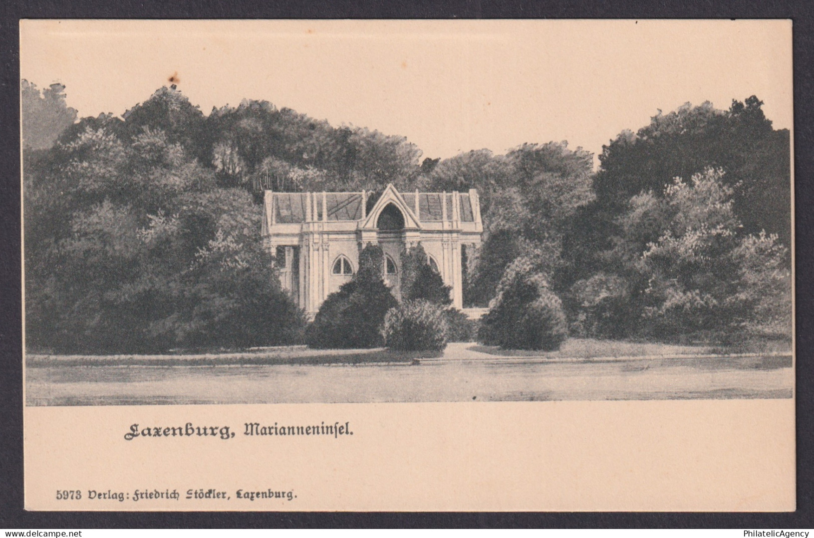 Laxenburg Austria postcard 1927 Palace Coffee Adevertising RPPC
