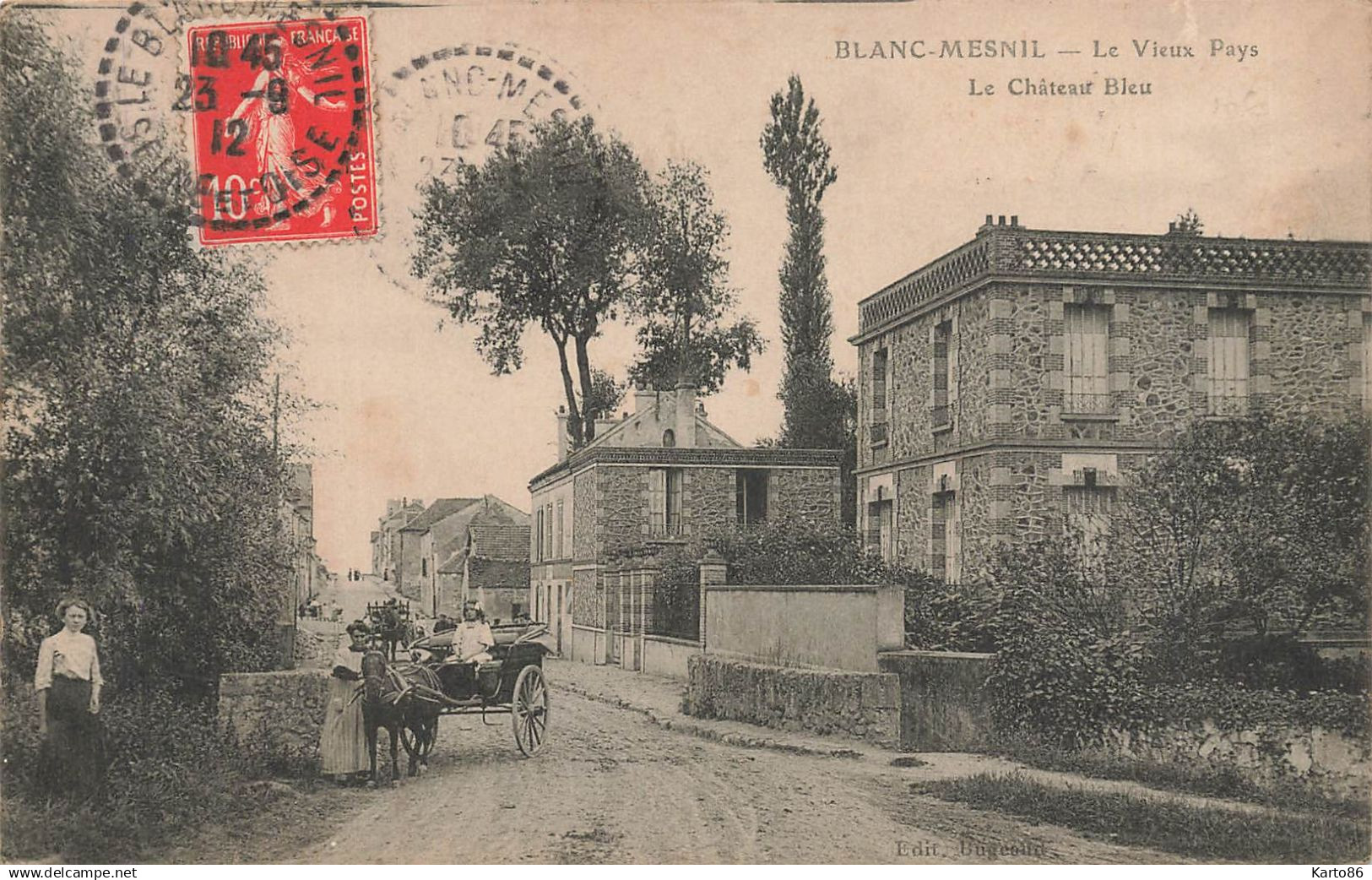 le blanc mesnil * rue et le château bleu * attelage