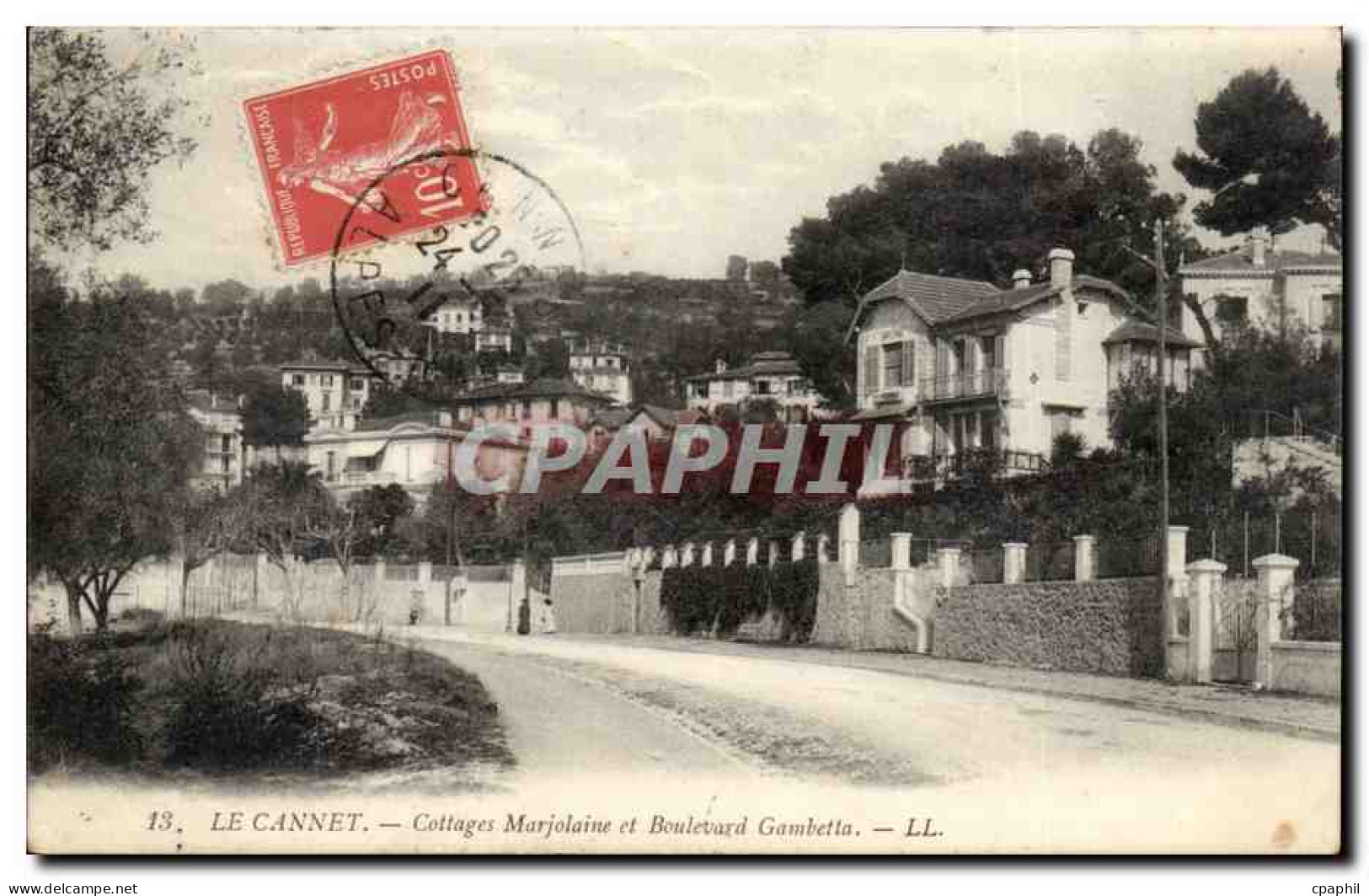 Le Cannet CPA Collages Marjolaine et boulevard Gambetta