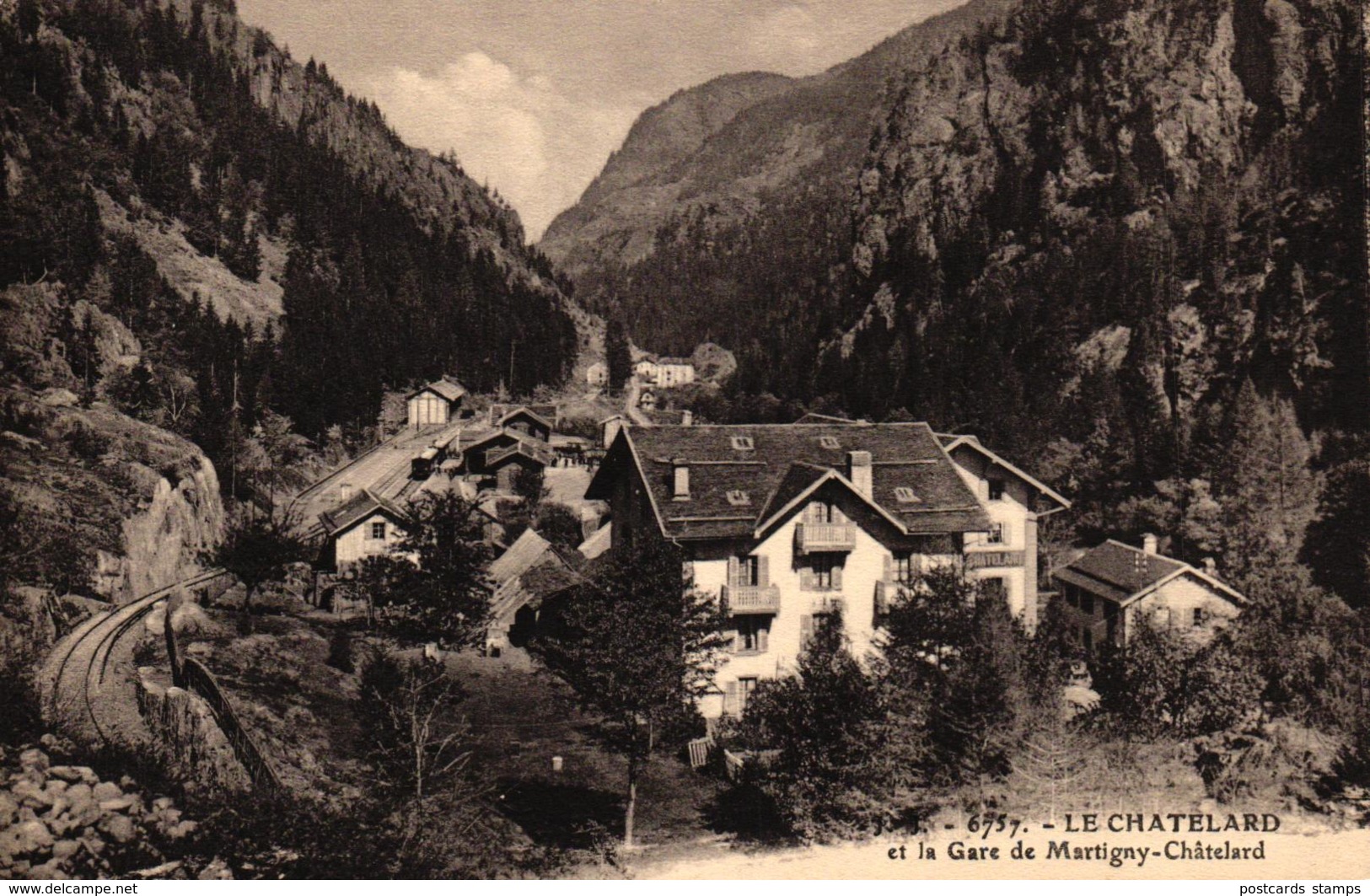 Le Chatelard, et la Gare de Martigny-Chatelard, um 1910