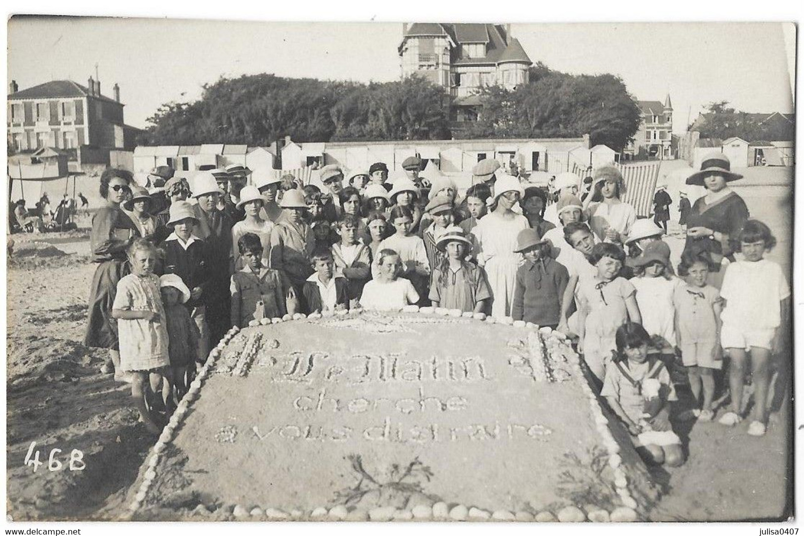 LE CROTOY (80) carte photo concours de sable plage belle animation