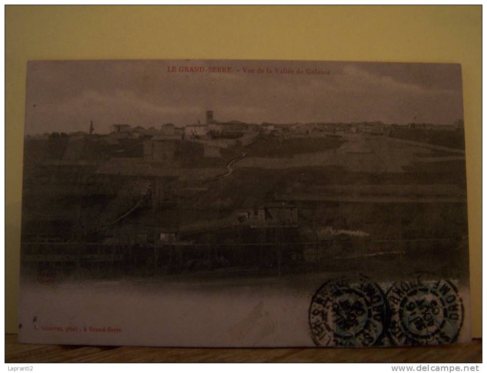 LE GRAND-SERRE (DROME) VUE DE LA VALLEE DE GALAURE.