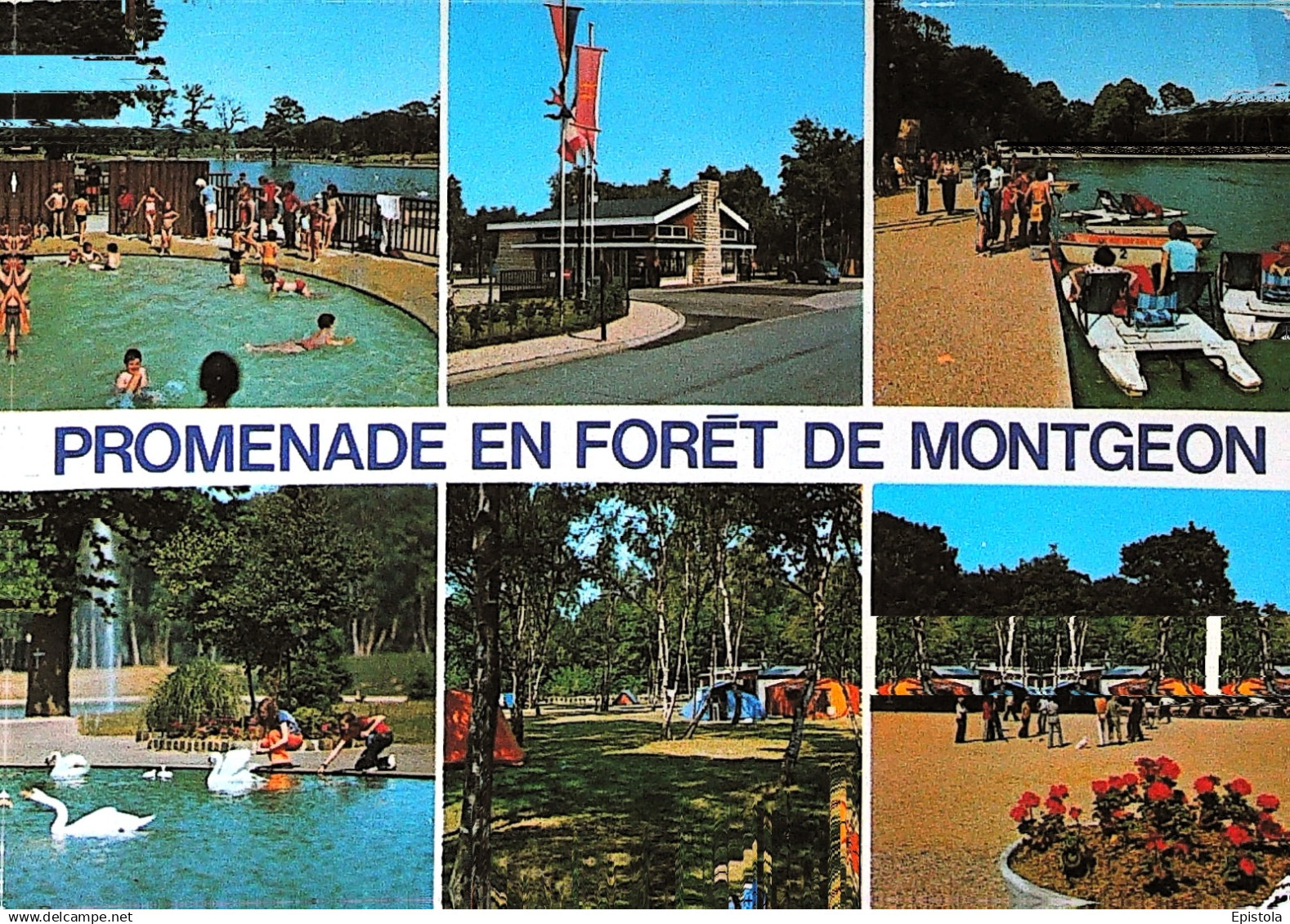 ► LE HAVRE - 76 - Forêt de Montgeon Multi-vues Piscine Camping Pédalos Joueurs de Boules Cpsm
