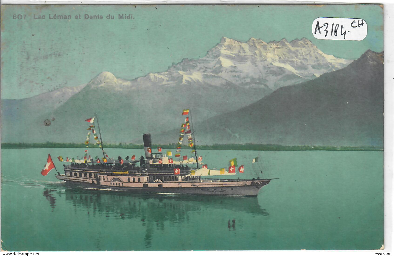 LE LAC LEMAN- ET LES DENTS DU MIDI- BATEAU
