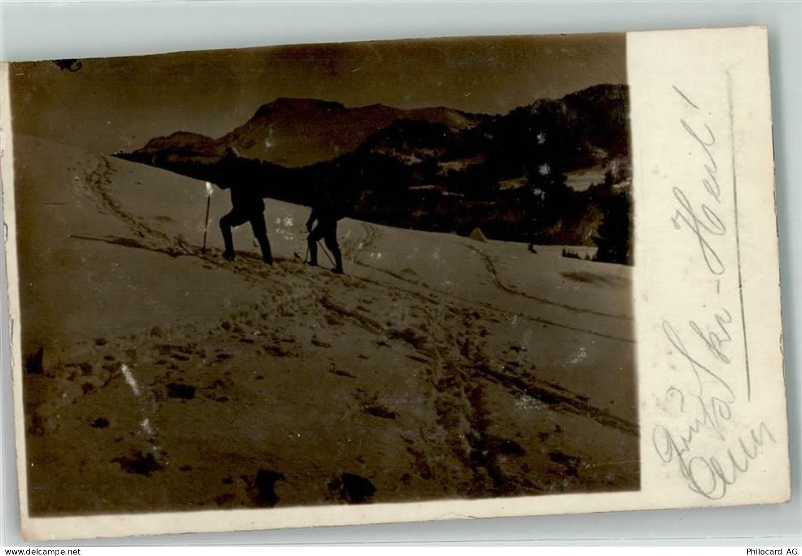 Le Noirmont Marchairuz 1912 - Skiwanderer Ort handschriftlich - 39410746