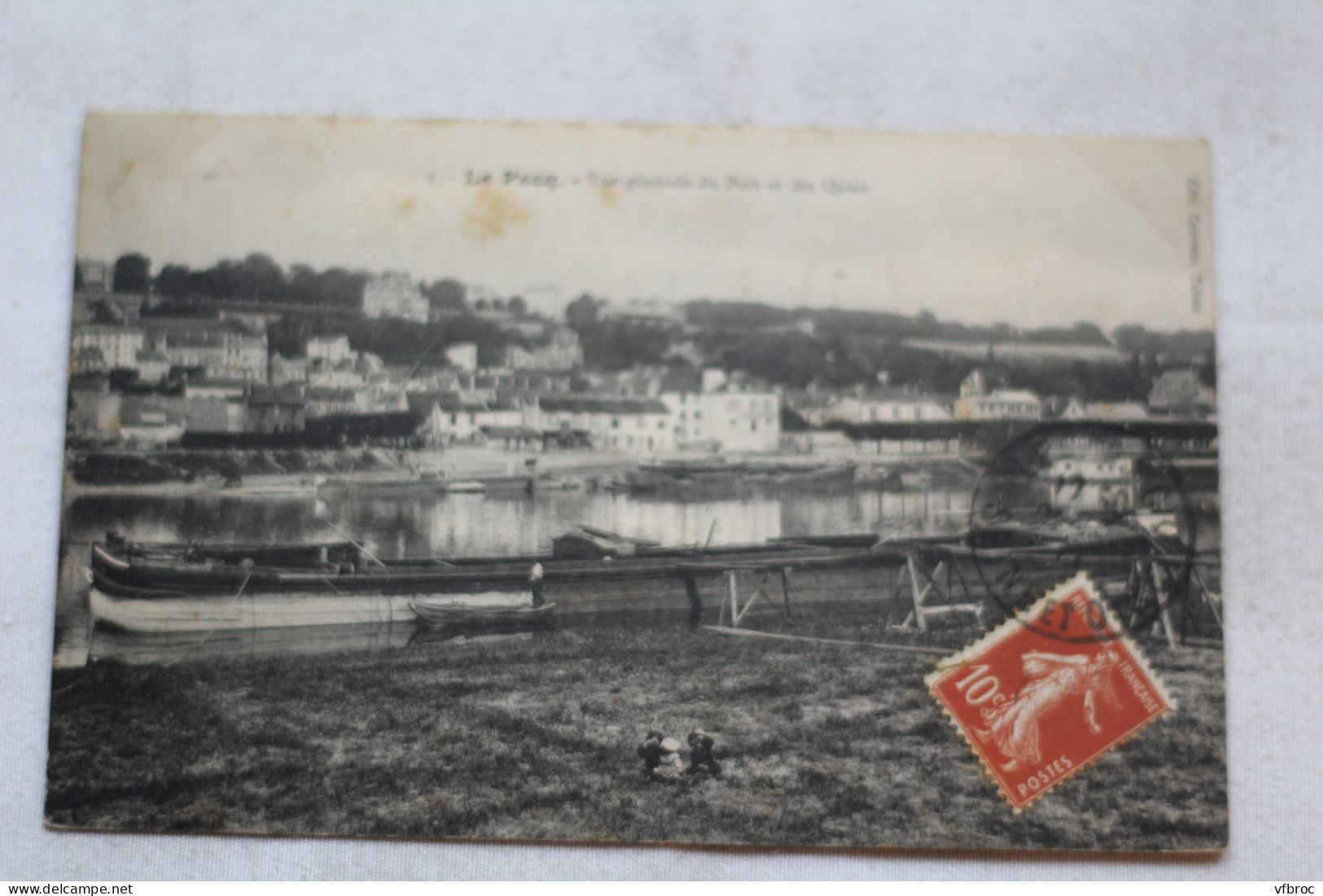 Le Pecq, vue générale du port et des quais, Yvelines 78
