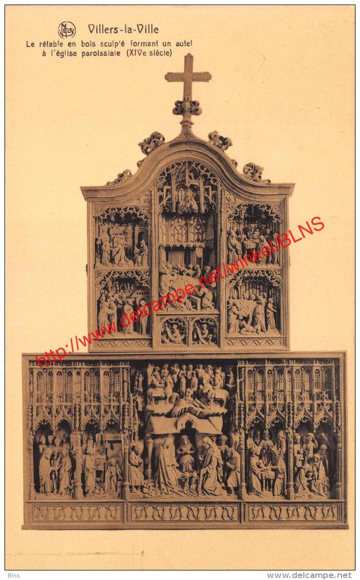 Le rétable en bois sculpté - Villers-la-Ville