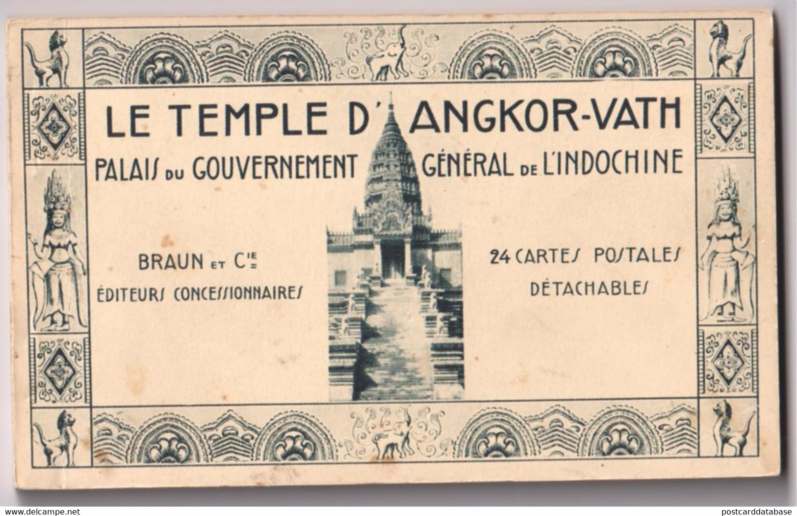 Le Temple d'Angkor-Vath - Indochine - 24 cartes postales - & booklet complete
