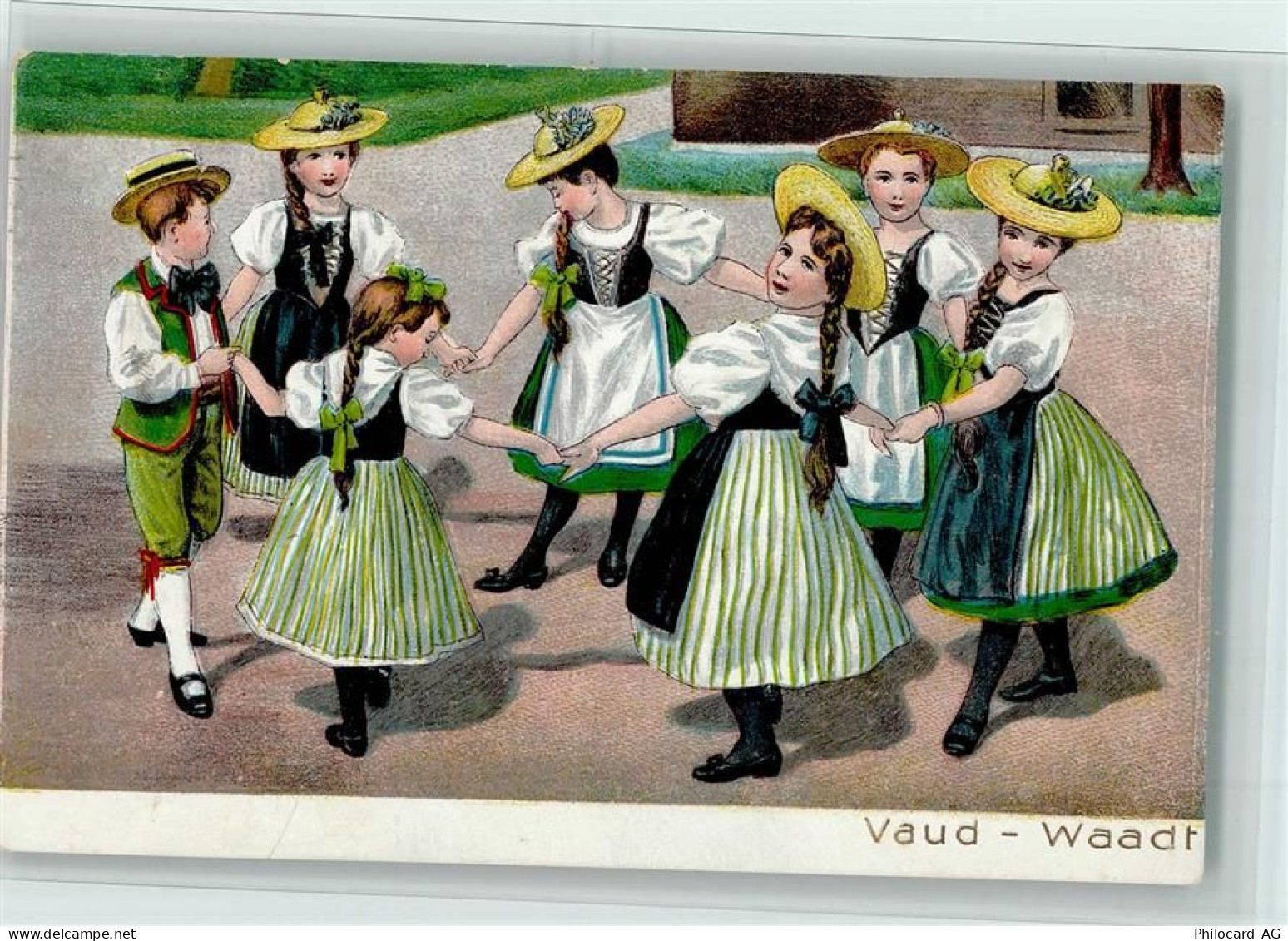 Le Vaud Kinder tanzen Ringelreigen - Verlag Guggenheim 13776 gute Erhalt... - 13065194