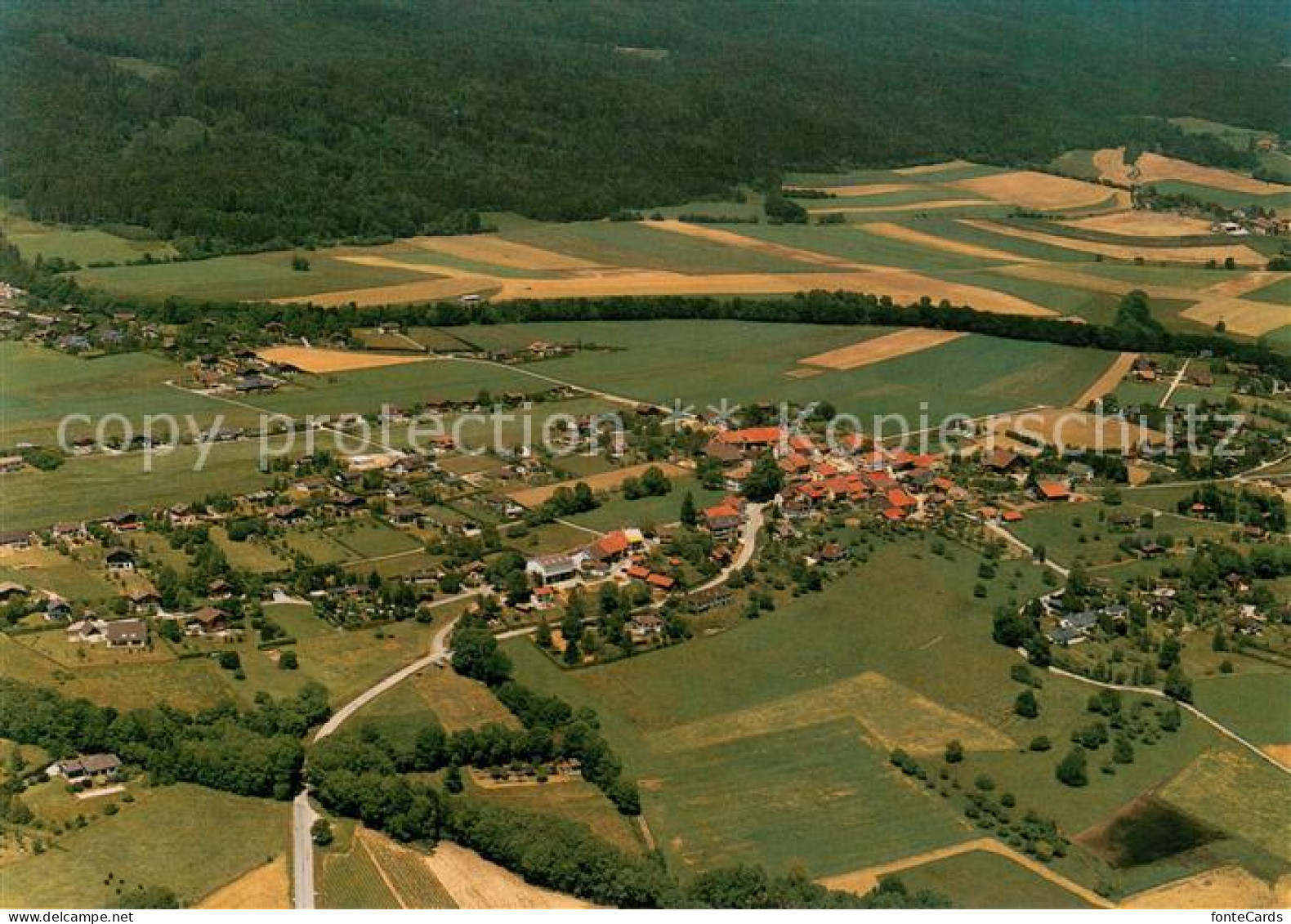 Le Vaud Le village en 1985 Fliegeraufnahme