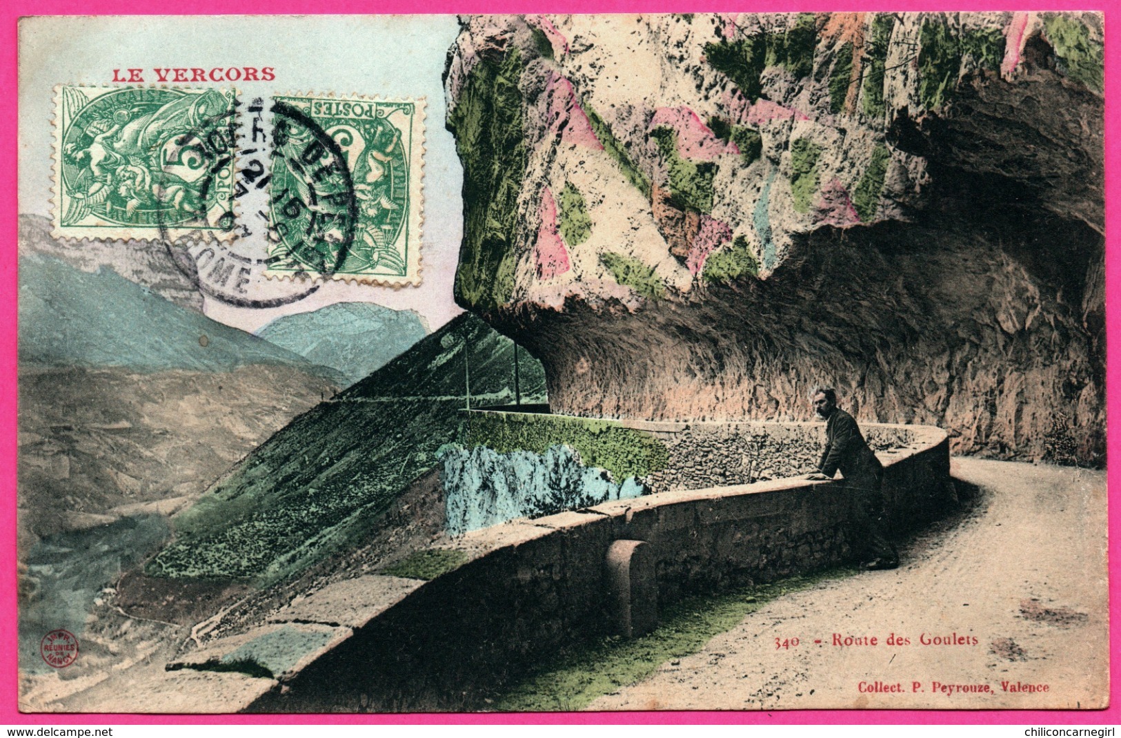 Le Vercors - Route des Goulets - Animée - Collection P. PEYROUZE - 1907 - Colorisée