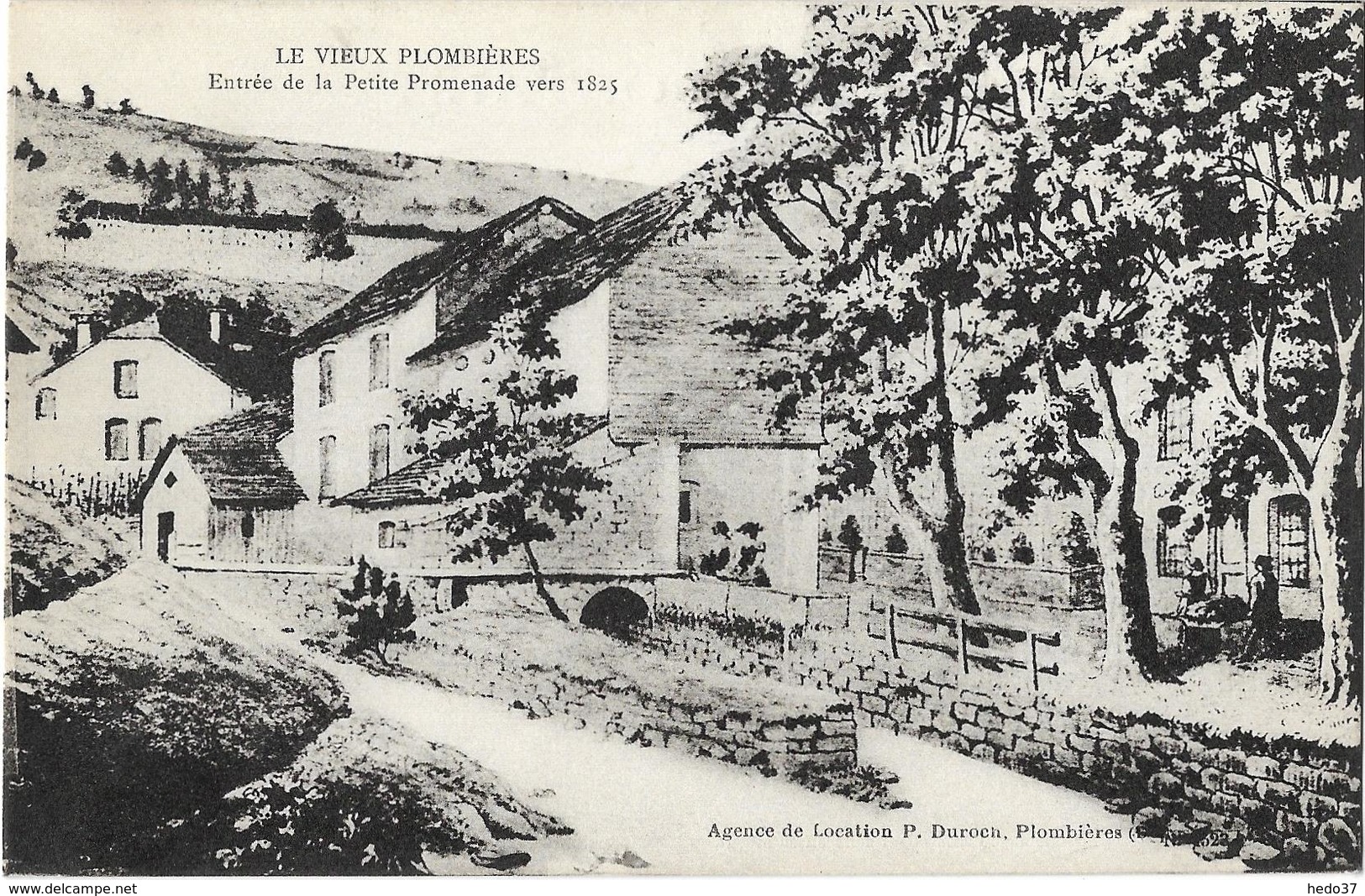 Le vieux Plombières - Entrée de la Petite Promenade vers 1825