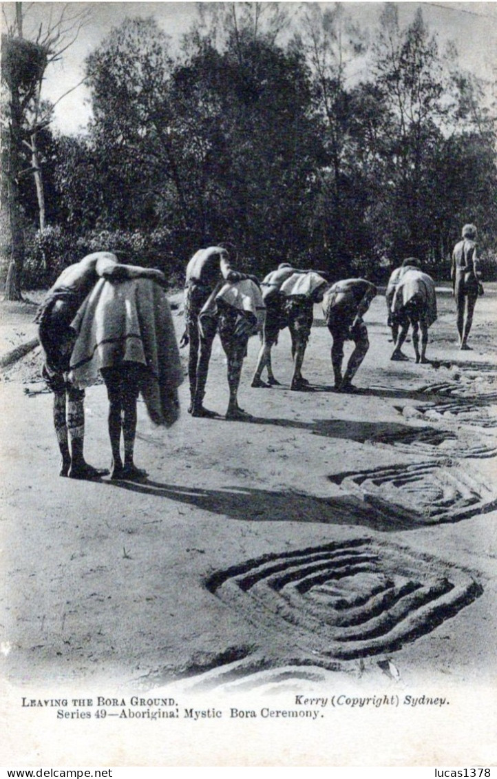 LEAVING THE BORA GROUND / ABORIGINAL MYSTIC BORA CEREMONY / SERIE 49
